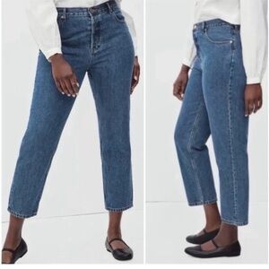 Everlane The Curvy '90s Cheeky Straight Jean Button Fly Organic Cotton Size 28